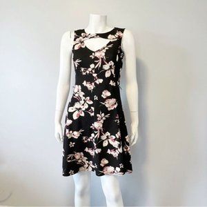 Lilly Morgan floral print fit and flare summer spring dress size small